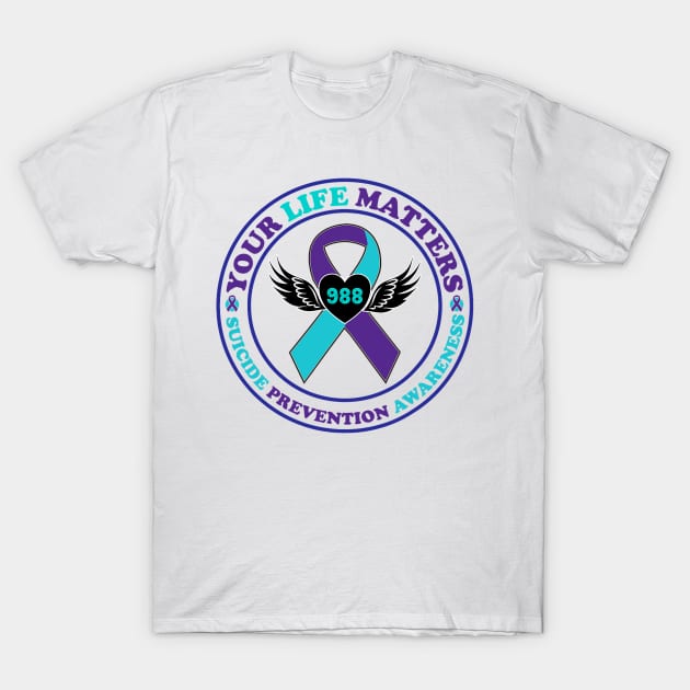 Suicide Prevention Awareness Semi-Colon Mental Health T-Shirt by everetto